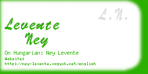 levente ney business card